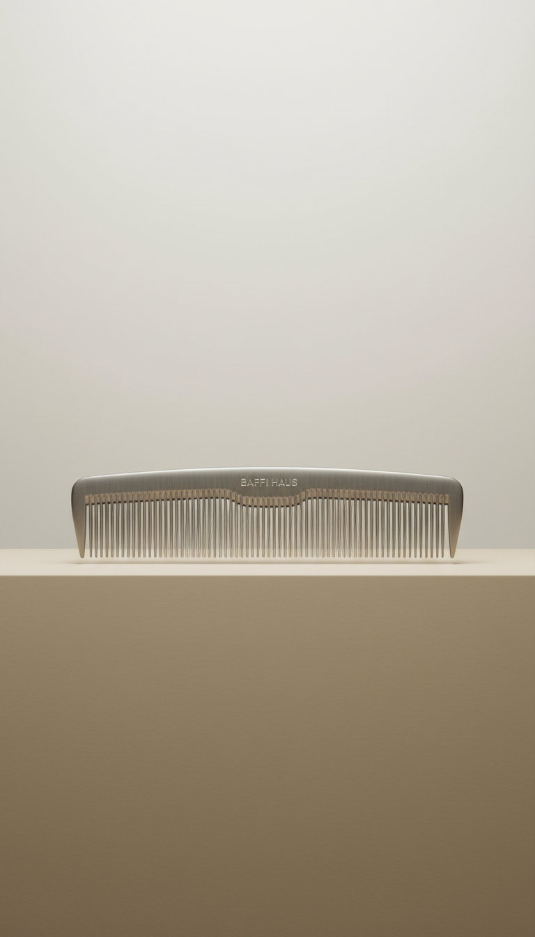 Precision Grooming Comb Brushed Metal