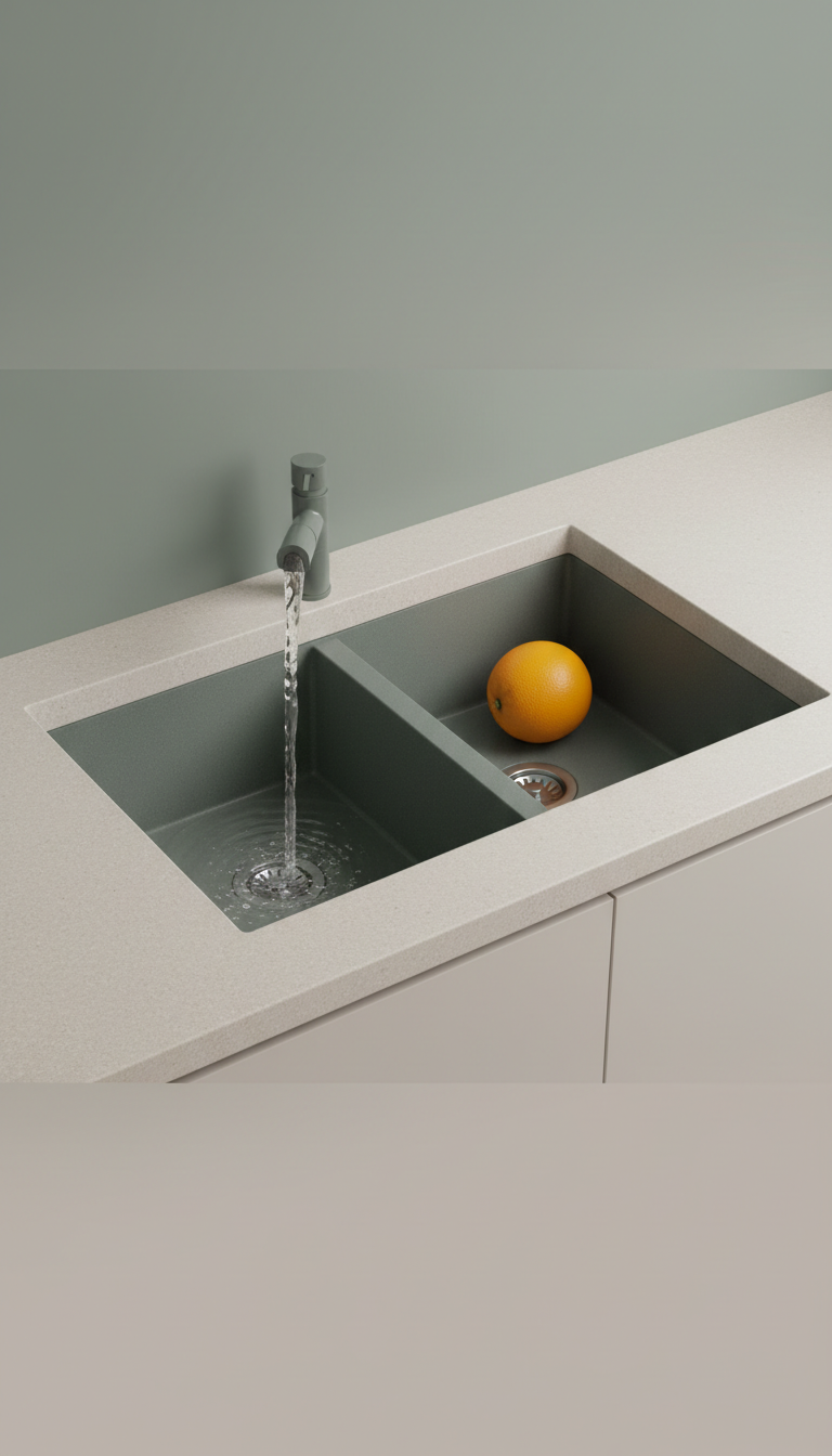 Slate Green Granite Composite Undermount Sink